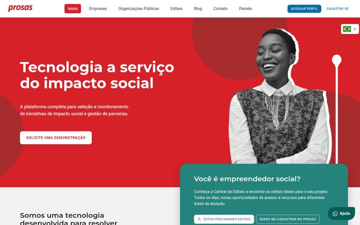 Screenshot of prosas.com.br