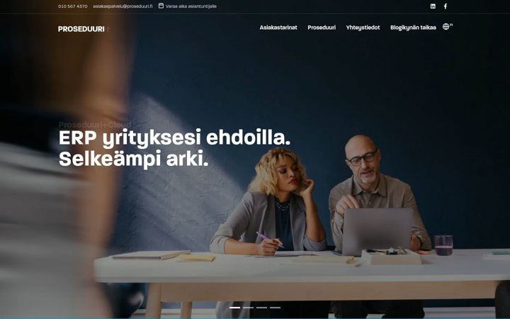 Captura de ecrã de proseduuri.fi