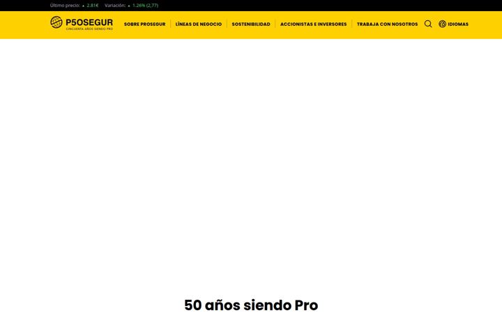 Screenshot of prosegur.com