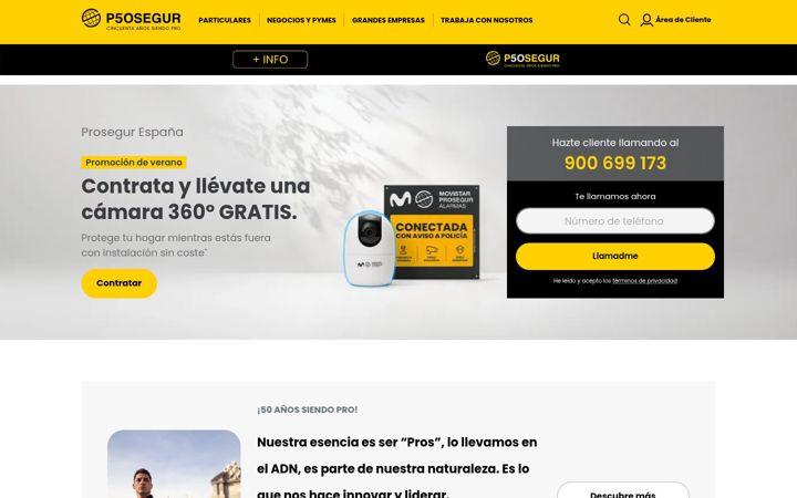 Screenshot of prosegur.es