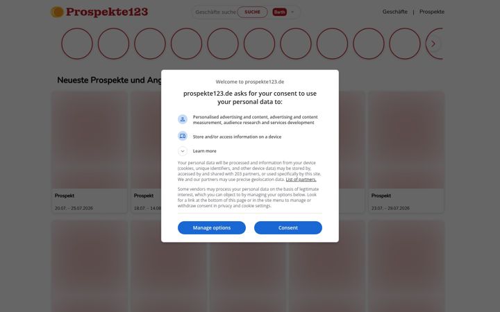 Screenshot of prospekte123.de