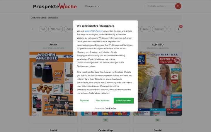 Screenshot von prospektewoche.de