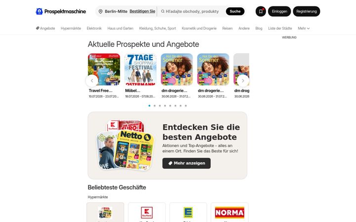 Screenshot of prospektmaschine.de
