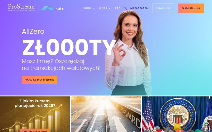 Screenshot of prostream.com