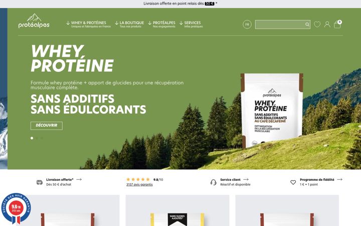 Screenshot of protealpes.com