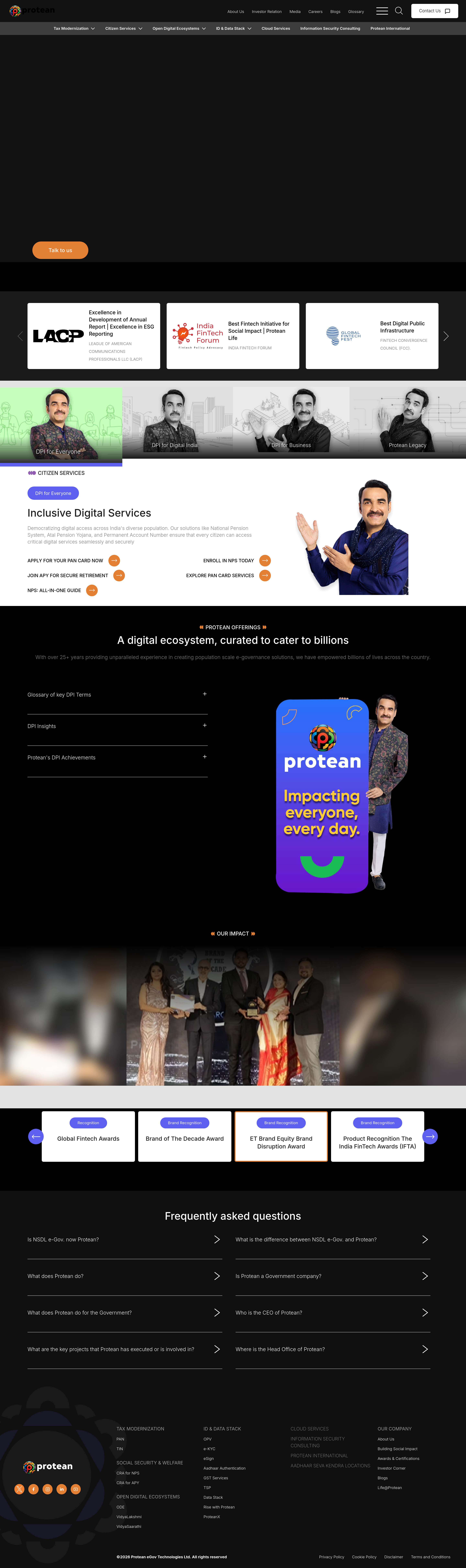 Screenshot of proteantech.in