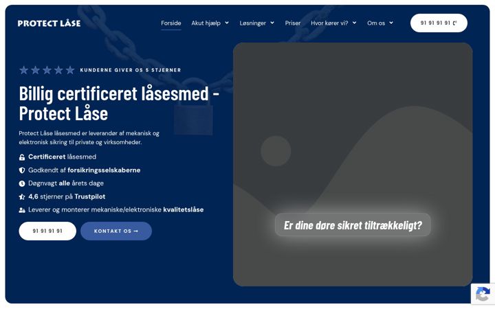 Ekrānuzņēmums no protectlaase.dk
