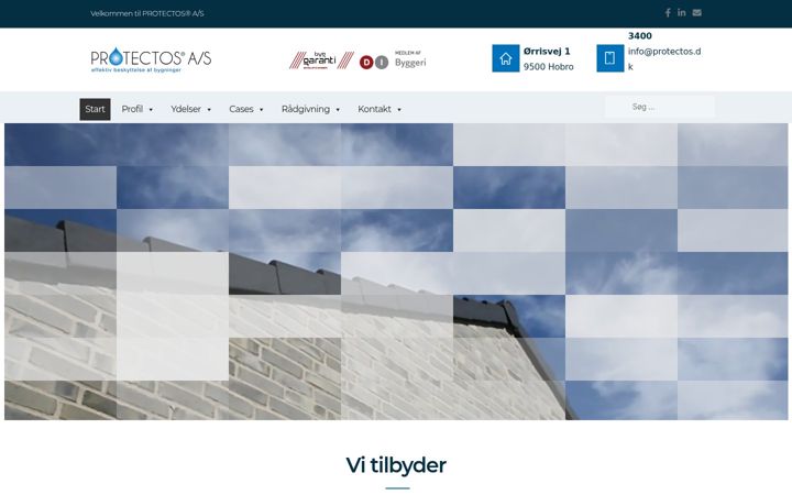 Screenshot von protectos.dk