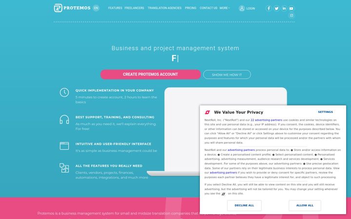 Screenshot of protemos.com