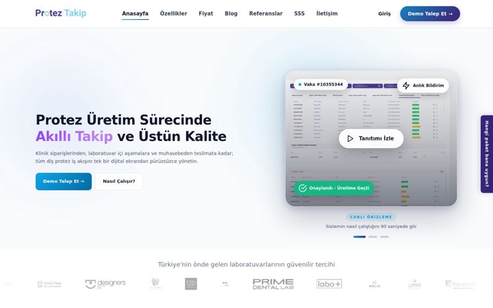 Screenshot of proteztakip.com