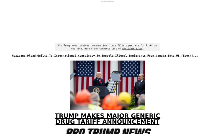 Skärmbild av protrumpnews.com