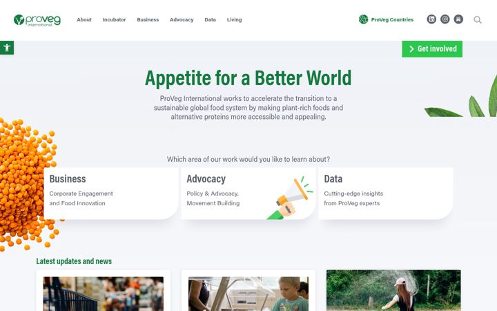 Screenshot of proveg.com