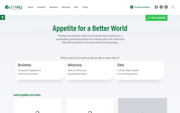 Screenshot of proveg.org