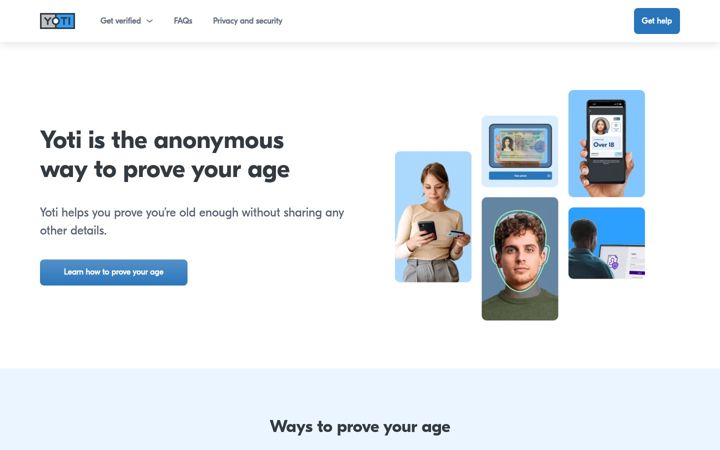 Screenshot of provemyage.com