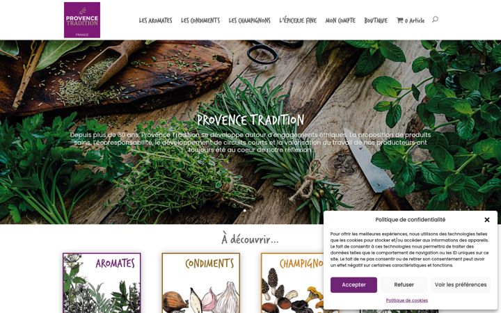Screenshot von provence-tradition.com