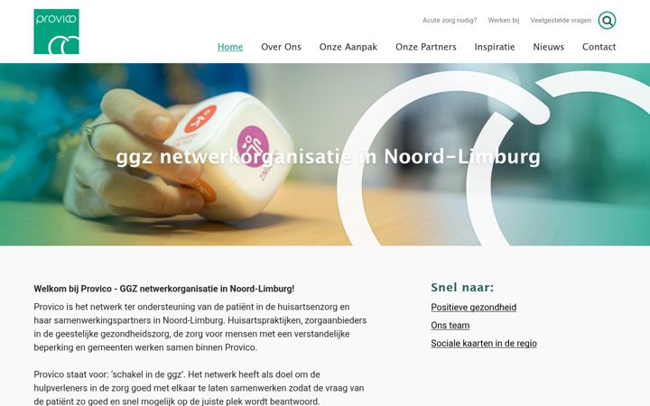 Skærmbillede af provico.nl