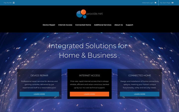 Screenshot von provide.net