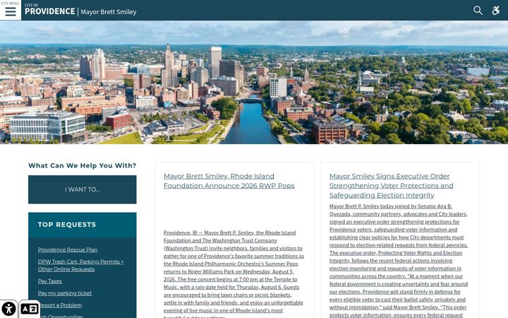 Screenshot of providenceri.gov