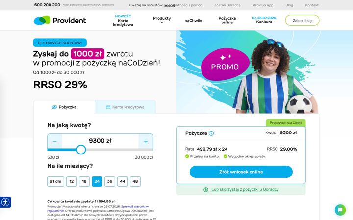 Screenshot of provident.pl