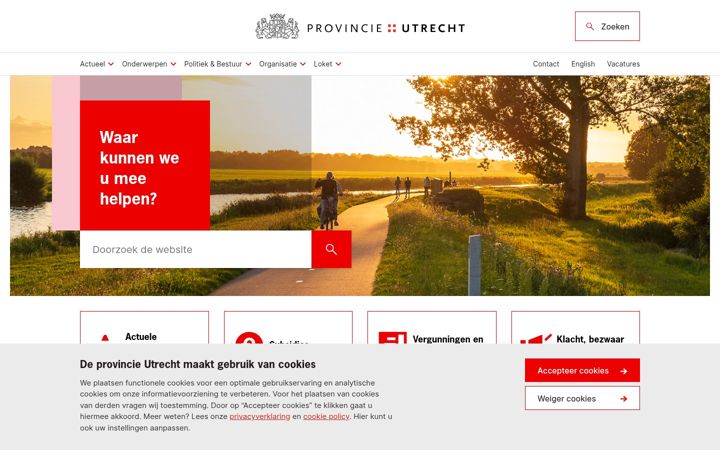 Screenshot of provincie-utrecht.nl