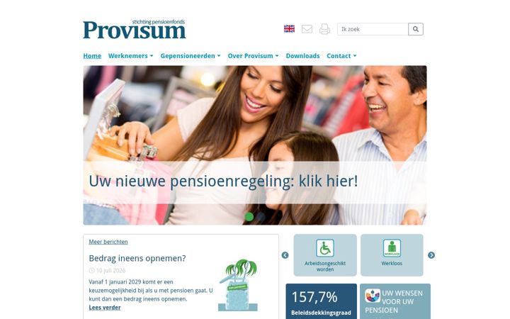 Screenshot of provisum.nl