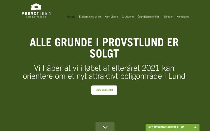 Screenshot of provstlund.dk