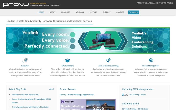 Screenshot di provu.co.uk