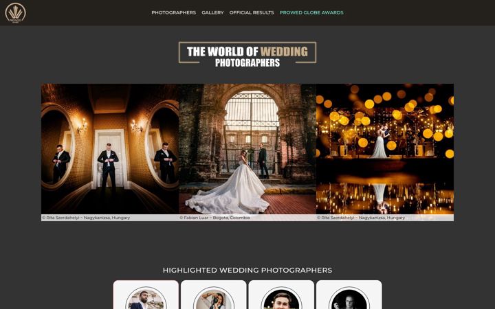 Screenshot of prowedaward.com