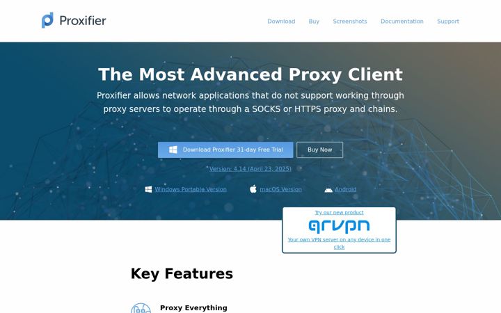 Screenshot of proxifier.com