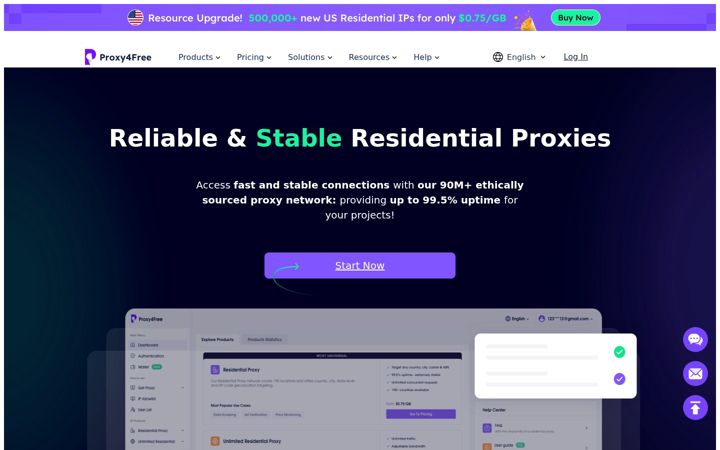 Screenshot di proxy4free.com