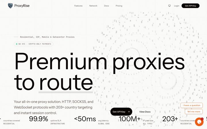Screenshot of proxyrise.com