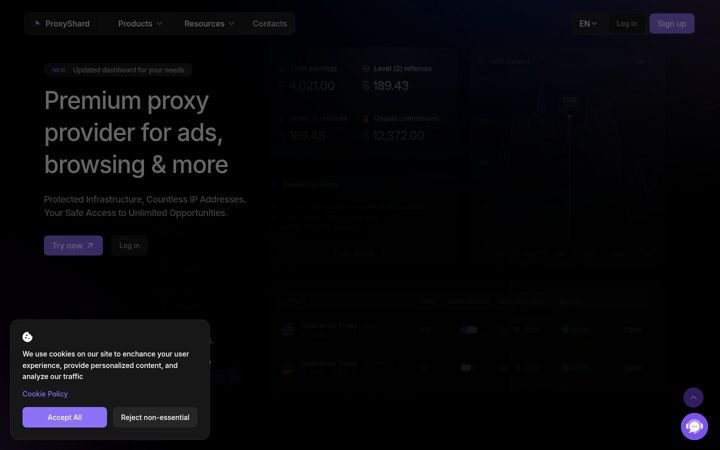 Screenshot of proxyshard.com