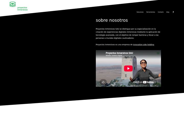 Snímek obrazovky proyectosinmersivos.com