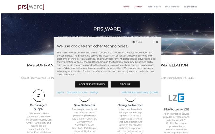 Екранна снимка на prs-ware.de