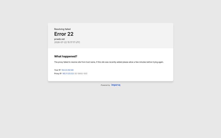 Screenshot of prweb.net