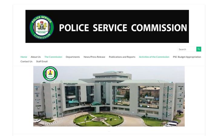 Screenshot of psc.gov.ng