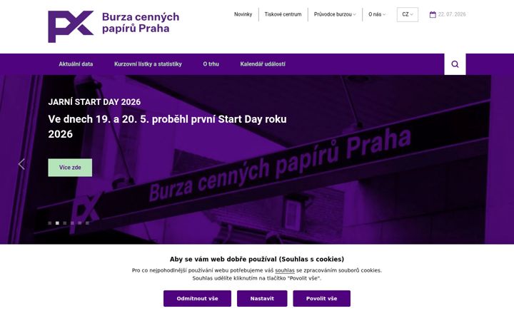 Screenshot of pse.cz