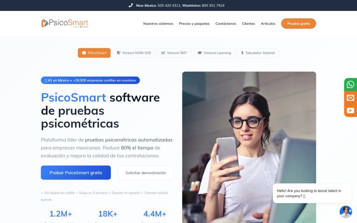 Screenshot of psico-smart.com