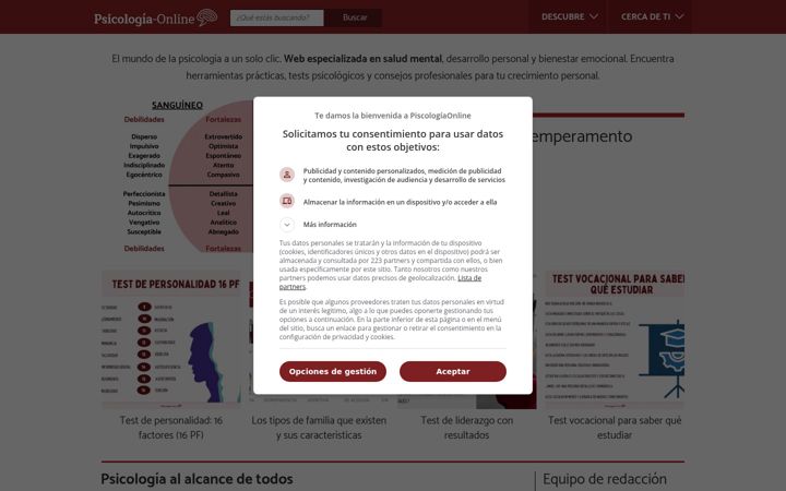 Screenshot of psicologia-online.com