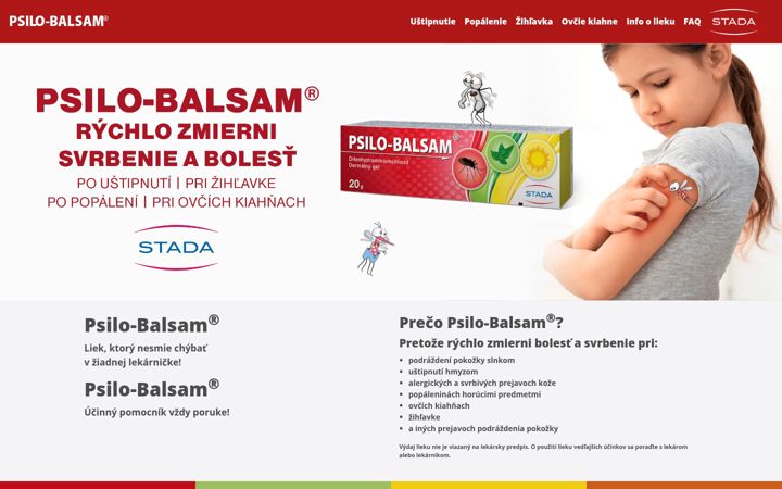 Screenshot of psilobalsam.sk