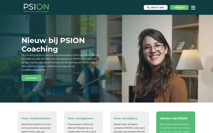 Skjermbilde av psion.nl