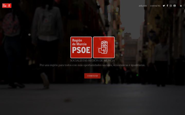 Zrzut ekranu psoe-regiondemurcia.com