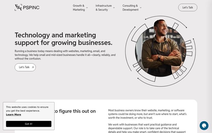 Screenshot of pspinc.com