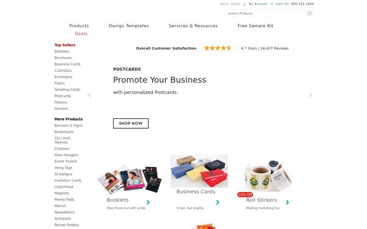 Screenshot of psprint.com