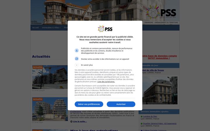 Captură de ecran a pss-archi.eu