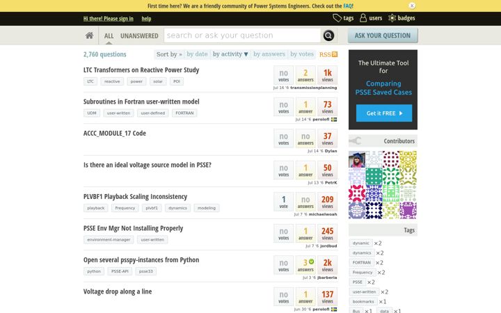 Screenshot von psspy.org