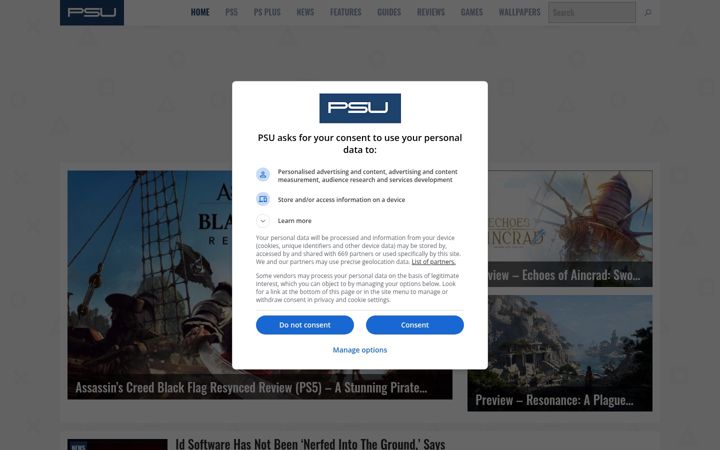 Skjermbilde av psu.com