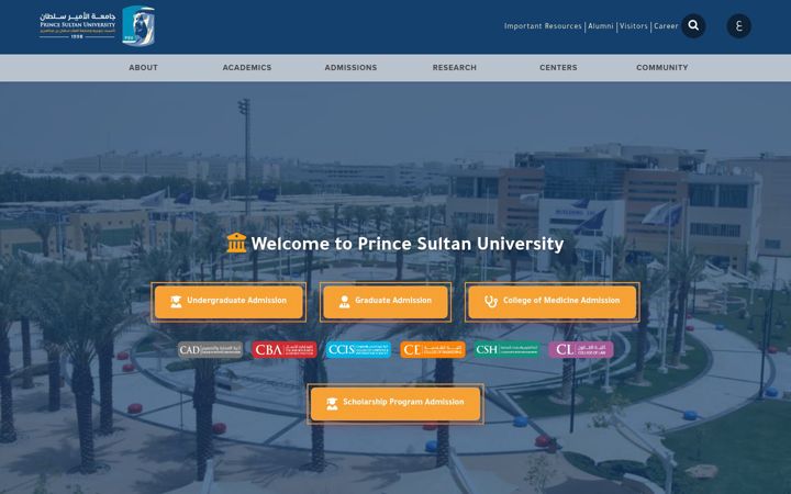 Screenshot of psu.edu.sa