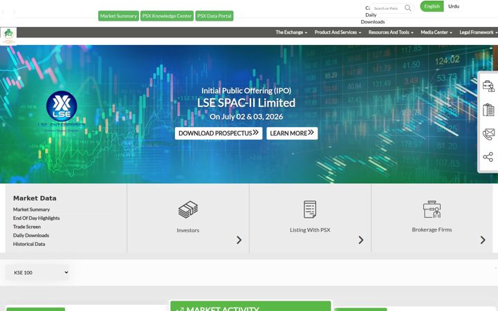 Screenshot of psx.com.pk