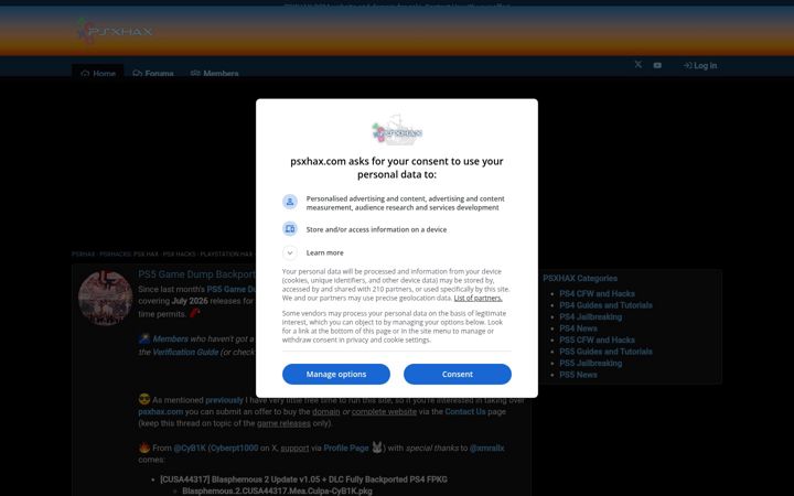 Ekrano kopija psxhax.com